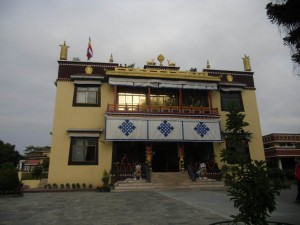 Main Gompa at Buddhist Monastery Main Gompa at Buddhist Monastery