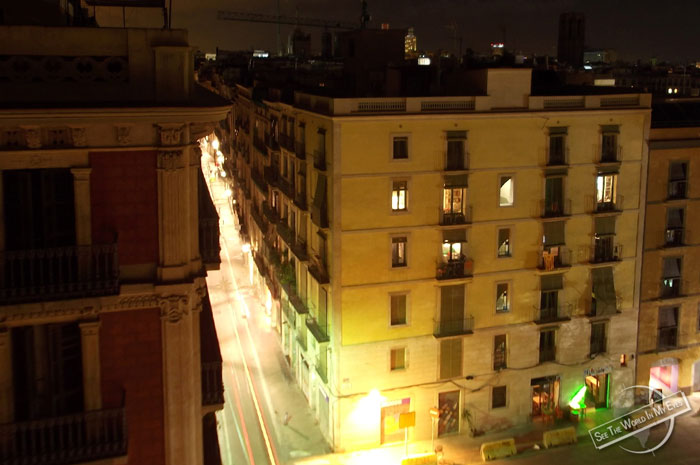 Rooftop Apartment view of Spring-like Barcelona, Spain Rooftop Apartment view of Spring-like Barcelona, Spain
