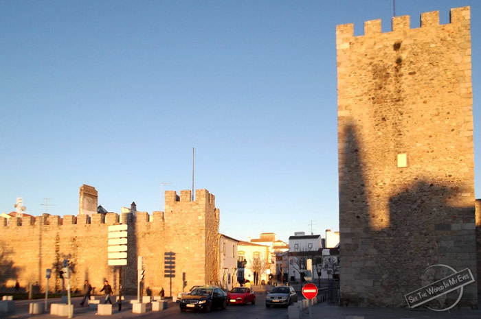 Tall Tower and City Gate of UNESCO enlisted Evora in Portugal Tall Tower and City Gate of UNESCO enlisted Evora in Portugal