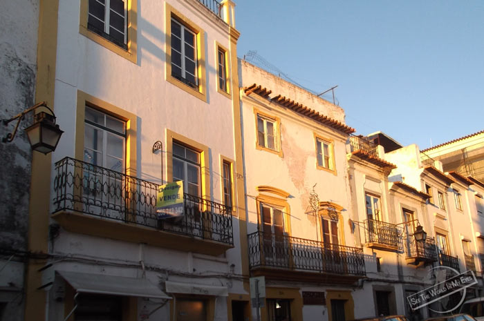 White Houses of Evora in the Evening Sun, Portugal White Houses of Evora in the Evening Sun, Portugal