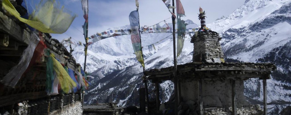 Tibetan Mountain Village by Annapurna, HIMALAYAS