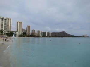 Hazy Sky over Waikiki Beach, Oahu, Hawaii Hazy Sky over Waikiki Beach, Oahu, Hawaii