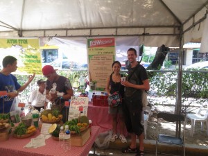 Dennis Kopp tasting Rawlicious at Lagaspi Market, Philippines Dennis Kopp tasting Rawlicious at Lagaspi Market, Philippines