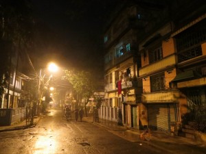Residential Area at Night in Kolkata, India Residential Area at Night in Kolkata, India