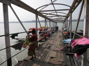 Flying Clothes at a Ganga Bridge in Kolkata Flying Clothes at a Ganga Bridge in Kolkata