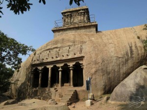 Structural Temple on top of a Cave Temple in Mamallapuram, India Structural Temple on top of a Cave Temple in Mamallapuram, India