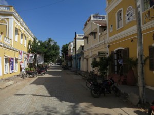 French Colonial Street in Pondicherry, India French Colonial Street in Pondicherry, India