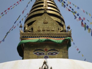 Buddha's Eyes at Swayambhunath Stupa Buddha's Eyes at Swayambhunath Stupa