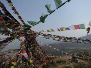 Above Buddhist Monasteries in Pharping Above Buddhist Monasteries in Pharping