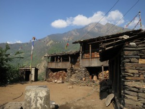 Tamang Stone Houses by Tatopani, Nepal Tamang Stone Houses by Tatopani, Nepal