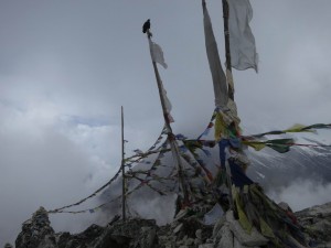 Prayer Flags and Clouds at Kyanjin Ri Prayer Flags and Clouds at Kyanjin Ri
