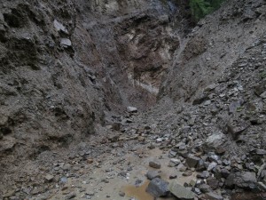 Debris covering the entire Road, Nepal Debris covering the entire Road, Nepal