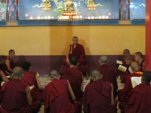 Monks chanting at Kopan Monastery Monks chanting at Kopan Monastery