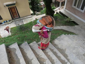 Women carrying heavy Loads at Kopan Women carrying heavy Loads at Kopan