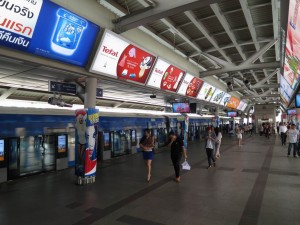 Commercial Screens at Siam Square Station in Bangkok Commercial Screens at Siam Square Station in Bangkok