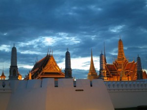 The Grand Palace at Night in Bangkok The Grand Palace at Night in Bangkok