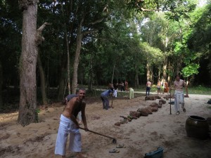 Sweaty Work at Wat Suan Mokkh Labor Camp, Thailand Sweaty Work at Wat Suan Mokkh Labor Camp, Thailand