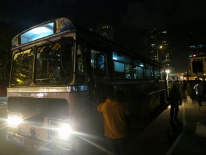 Local Bus at Night in Colombo, Sri Lanka Local Bus at Night in Colombo, Sri Lanka