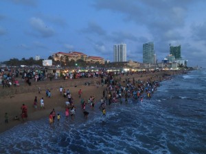Sunset at Galle Face Green in Colombo, Sri Lanka Sunset at Galle Face Green in Colombo, Sri Lanka
