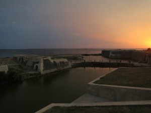 Sunset over the Dutch Fort in Jaffna, Sri Lanka Sunset over the Dutch Fort in Jaffna, Sri Lanka