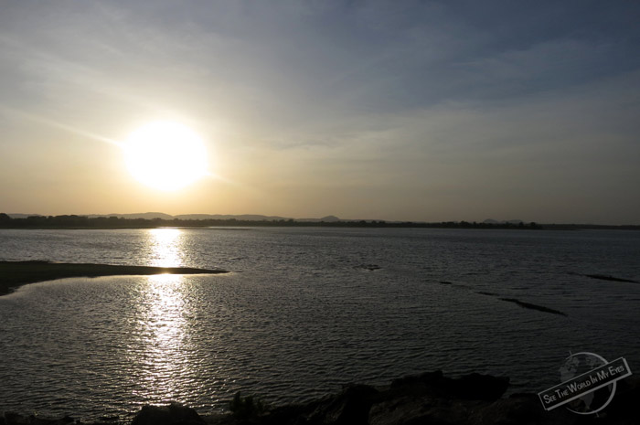 Sunset over Bendiwewa Lake in Plonnaruwa, Sri Lanka Sunset over Bendiwewa Lake in Plonnaruwa, Sri Lanka