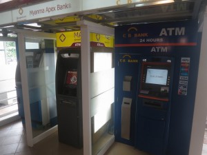 Modern ATMs everywhere in Yangon, Myanmar Modern ATMs everywhere in Yangon, Myanmar