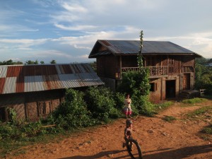 Children playing in Pankam Village, Myanmar Children playing in Pankam Village, Myanmar