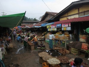 Big Local Market in Kalaw Hill Station, Myanmar Big Local Market in Kalaw Hill Station, Myanmar