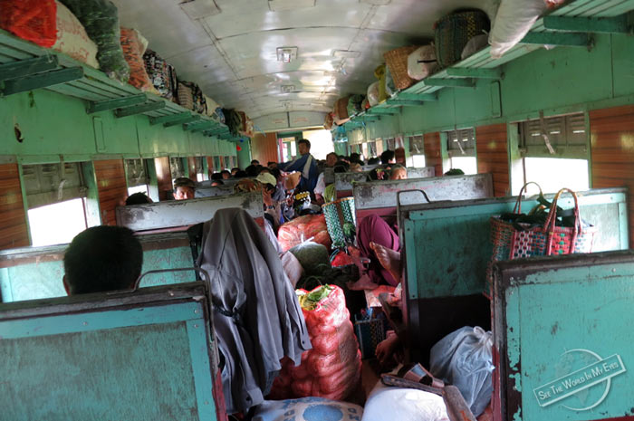 Ordinary Class Comparment on the ride to Kalaw, Myanmar Ordinary Class Comparment on the ride to Kalaw, Myanmar