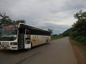 Broken-down Night Bus on the way to Nyaungshwe, Myanmar Broken-down Night Bus on the way to Nyaungshwe, Myanmar