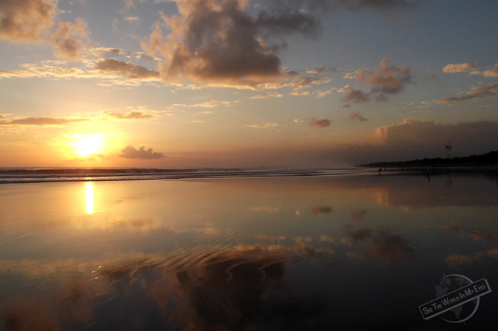 Beautiful Sunset at the Beach in Kuta on Bali, Indonesia Beautiful Sunset at the Beach in Kuta on Bali, Indonesia