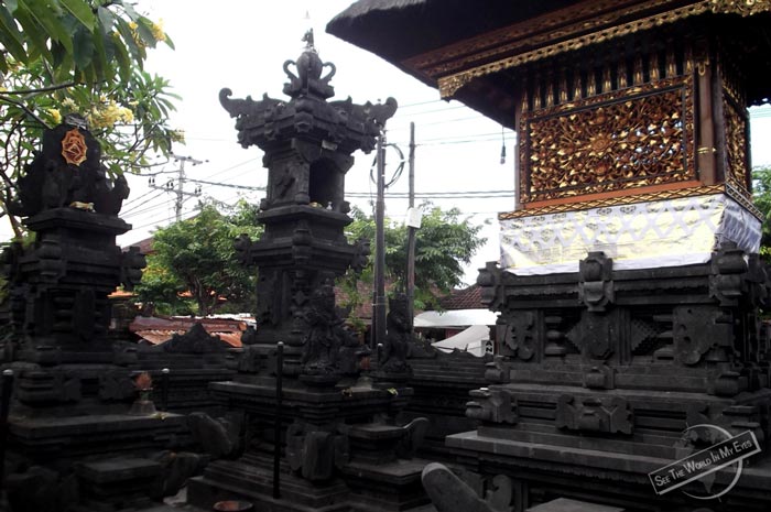 Black Stone Hindu Temple in Kuta on Bali, Indonesia Black Stone Hindu Temple in Kuta on Bali, Indonesia