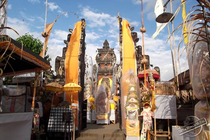 Hindu Temple during the Drive to Balian Beach on Bali, Indonesia Hindu Temple during the Drive to Balian Beach on Bali, Indonesia