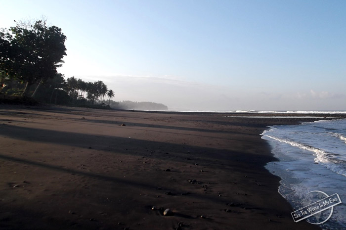 Long Shadows at Black Balian Beach on Bali, Indonesia Long Shadows at Black Balian Beach on Bali, Indonesia