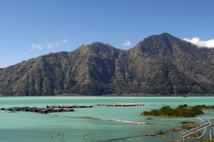 Blue-green Lake by Gunung Batur on Bali, Indonesia Blue-green Lake by Gunung Batur on Bali, Indonesia