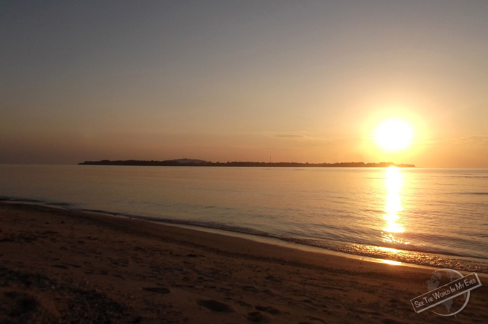 Sunset over Gili Meno, seen from Gili Air, Indonesia