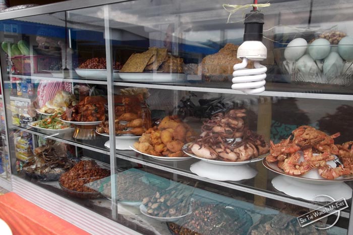 Delicious Sides for Nasi Campur in Local Warung, Indonesia Delicious Sides for Nasi Campur in Local Warung, Indonesia