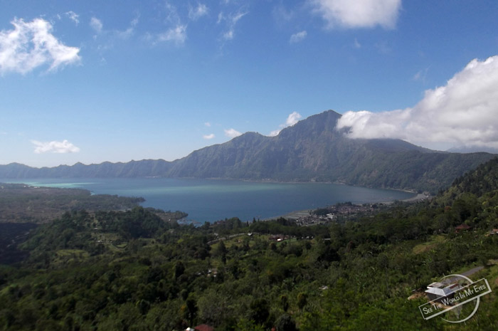 Huge ancient Crater, Danau Batur and Volcano Gunung Abang on Bali, Indonesia Huge ancient Crater, Danau Batur and Volcano Gunung Abang on Bali, Indonesia