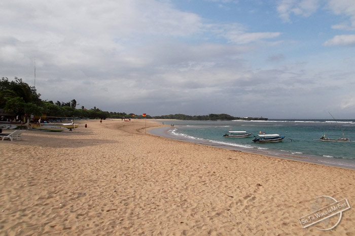 Yellow Sandy Beach of the Nusa Dua Resort Town on Bali, Indonesia Yellow Sandy Beach of the Nusa Dua Resort Town on Bali, Indonesia