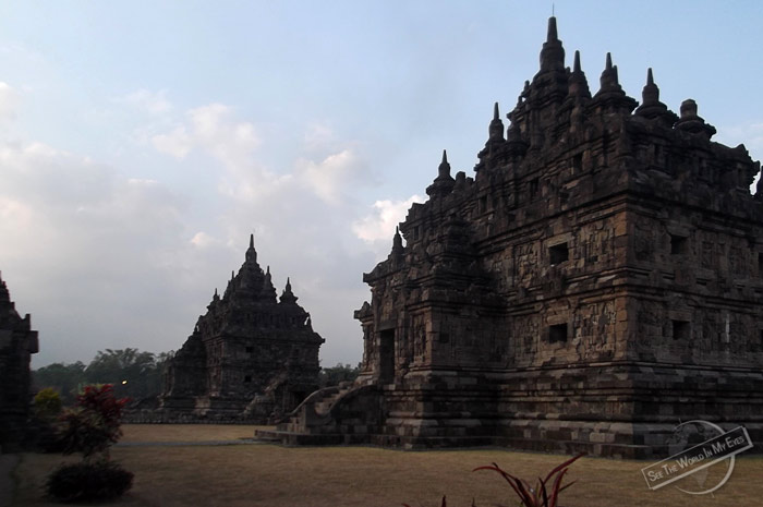 Plaosan Lor Buddhist twin temple complex by Prambanan on Java, Indonesia Plaosan Lor Buddhist twin temple complex by Prambanan on Java, Indonesia