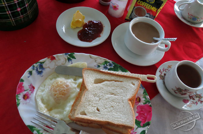 Uninspiring Western Breakfast instead of Local Myanmar Cuisine Uninspiring Western Breakfast instead of Local Myanmar Cuisine