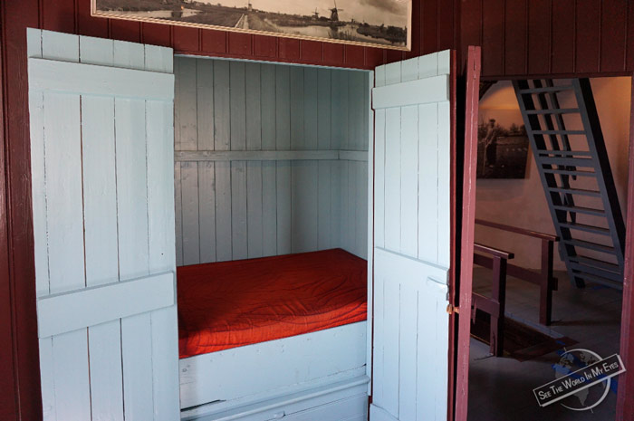 Bed in a Windmill Closet at Kinderdijk, Netherlands