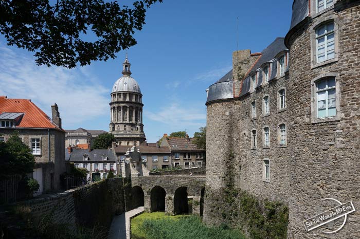 Boulogne-sur-Mer Castle Chateau and Basilica Dome in France