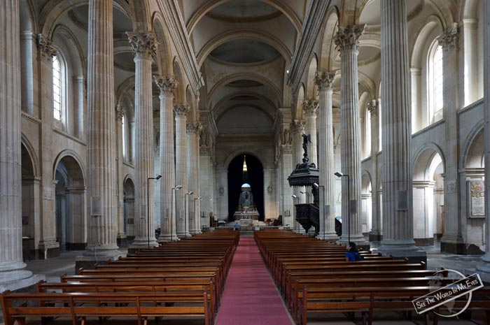 Inside the Basilica of Notre Dame in Boulogne-sur-Mer, France