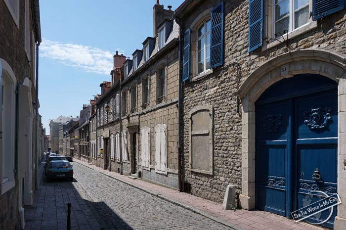 Boulogne-sur-Mer Side Streets with Stone Houses in France