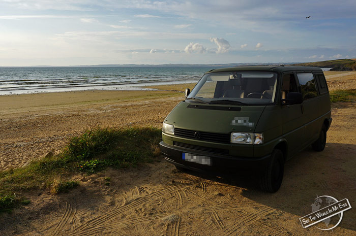 Camping at the Beach in France with the Self-made Campervan