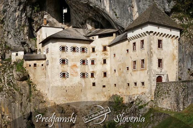 Predjamski Grad, the Predjama Cave Castle in Slovenia Predjamski Grad, the Predjama Cave Castle in Slovenia